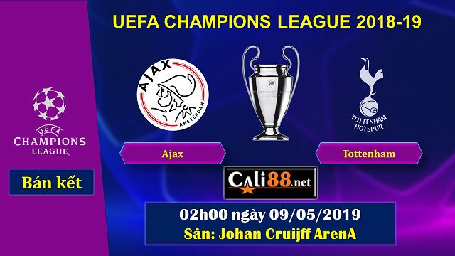 Soi kèo Ajax vs Tottenham, 2h00 ngày 09/05: Champions League 18/19