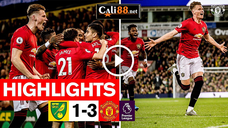 Highlight Norwich 1-3 Man Utd – Premier League