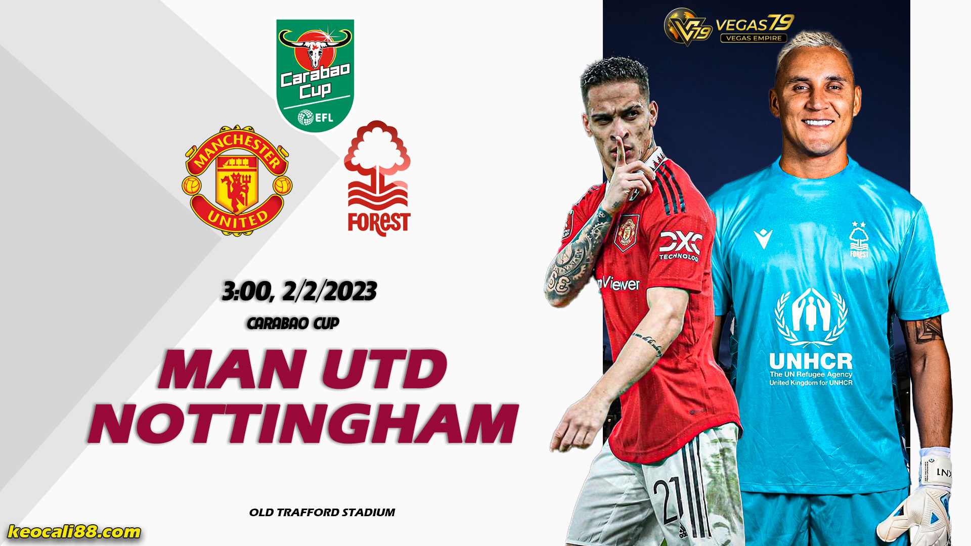 Soi kèo macao Man Utd vs Nottingham, 3h ngày 2/2 - Carabao Cup