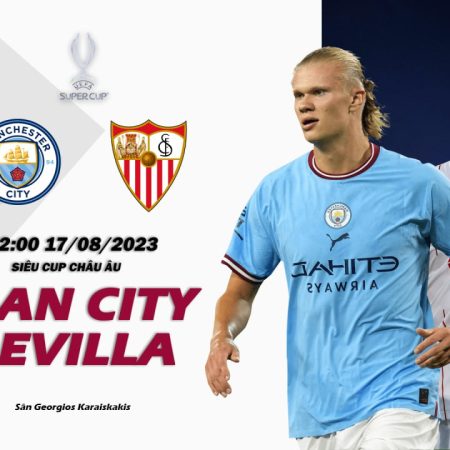 Soi kèo Man City vs Sevilla, 2h ngày 17/8 – Siêu cúp Châu Âu