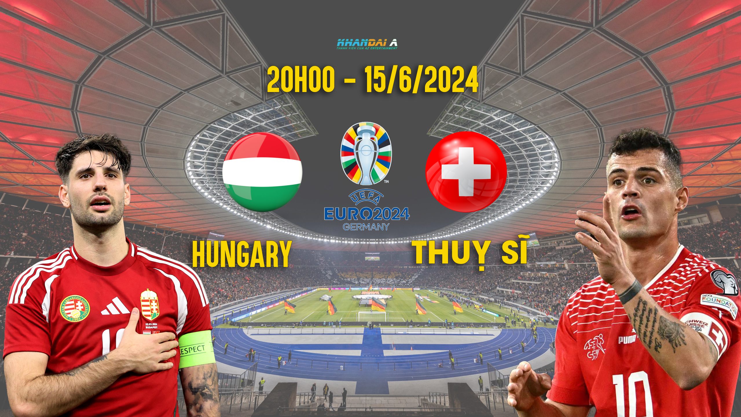 trực tiếp Hungary vs Thụy Sĩ euro 2024