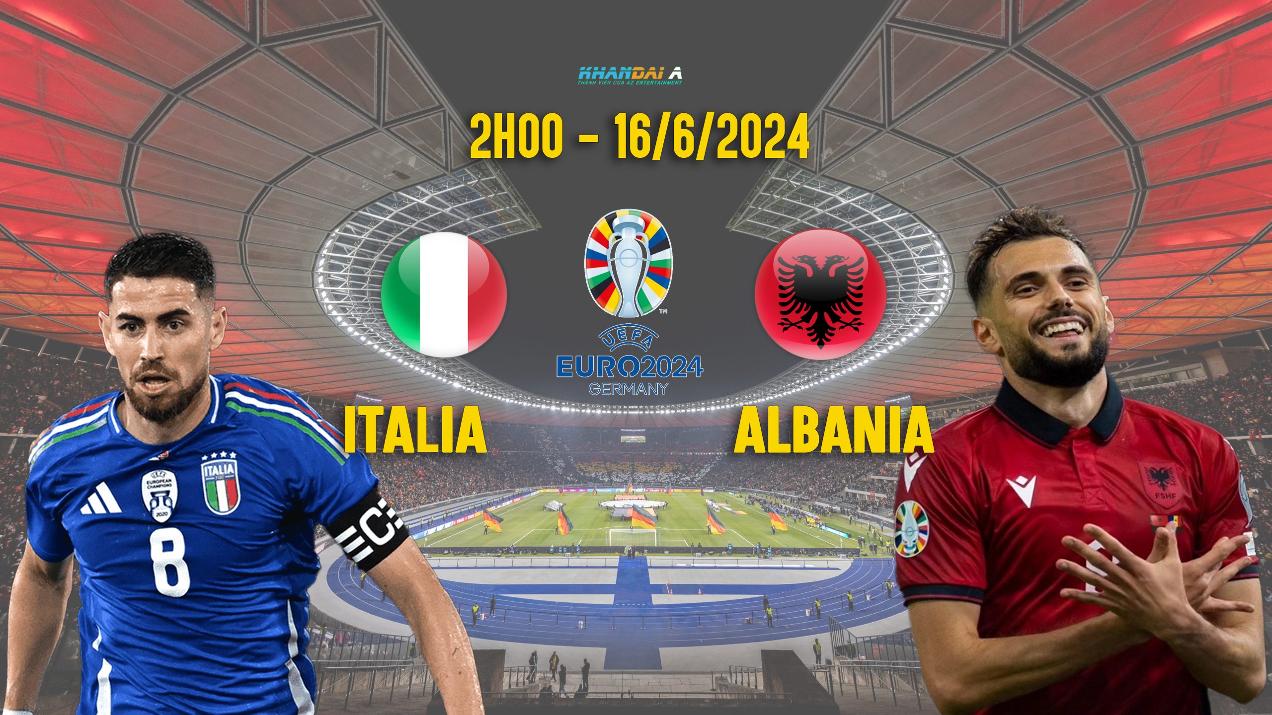 trực tiếp Italia vs Albania Euro 2024